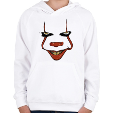 PRINTFASHION Penny Wise - Gyerek kapucnis pulóver - Fehér