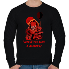 PRINTFASHION pennywise4 - Férfi pulóver - Fekete