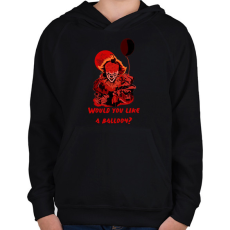 PRINTFASHION pennywise4 - Gyerek kapucnis pulóver - Fekete