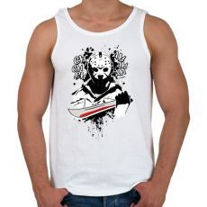 PRINTFASHION Péntek 13. - Jason Vorhees - Férfi atléta - Fehér