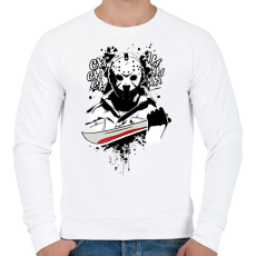 PRINTFASHION Péntek 13. - Jason Vorhees - Férfi pulóver - Fehér
