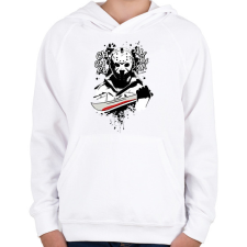 PRINTFASHION Péntek 13. - Jason Vorhees - Gyerek kapucnis pulóver - Fehér gyerek pulóver, kardigán