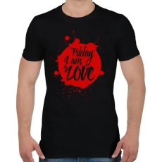 PRINTFASHION Péntek - Férfi póló - Fekete