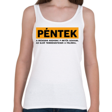 PRINTFASHION Péntek - Pálinka - Női atléta - Fehér női trikó