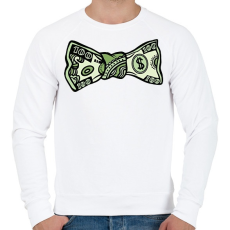 PRINTFASHION Pénz csokornyakkendő - Férfi pulóver - Fehér