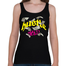 PRINTFASHION Pénz Pénz Pénz - Női atléta - Fekete női trikó