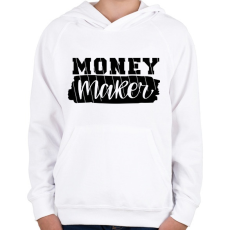 PRINTFASHION Pénzes páros -  pénz kereső - Gyerek kapucnis pulóver - Fehér