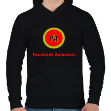 PRINTFASHION pénzkiadó autómata - Férfi kapucnis pulóver - Fekete férfi pulóver, kardigán