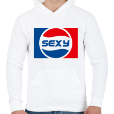PRINTFASHION pepsi sexy 1 - Férfi kapucnis pulóver - Fehér