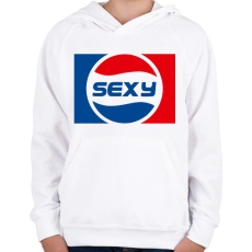 PRINTFASHION pepsi sexy 1 - Gyerek kapucnis pulóver - Fehér