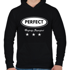 PRINTFASHION PERFECT - Férfi kapucnis pulóver - Fekete férfi pulóver, kardigán