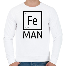 PRINTFASHION Periodic Ironman Fekete - Férfi pulóver - Fehér férfi pulóver, kardigán
