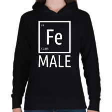 PRINTFASHION Periodic Ironman Női Fehér - Női kapucnis pulóver - Fekete női pulóver, kardigán