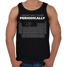 PRINTFASHION Periódusos rendszer - Férfi atléta - Fekete atléta, trikó