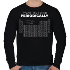 PRINTFASHION Periódusos rendszer - Férfi pulóver - Fekete