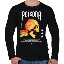 PRINTFASHION Persona - Férfi hosszú ujjú póló - Fekete férfi póló