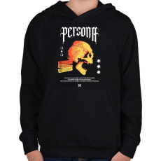 PRINTFASHION Persona - Gyerek kapucnis pulóver - Fekete