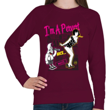 PRINTFASHION Perverz - Női pulóver - Bordó női pulóver, kardigán