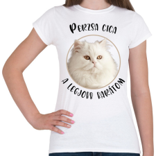 PRINTFASHION Perzsa cica - Legjobb barát - Női póló - Fehér női póló