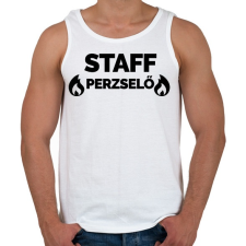 PRINTFASHION Perzselő Staff - Férfi atléta - Fehér atléta, trikó