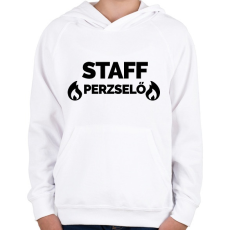 PRINTFASHION Perzselő Staff - Gyerek kapucnis pulóver - Fehér