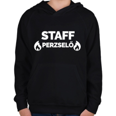 PRINTFASHION Perzselő Staff - Gyerek kapucnis pulóver - Fekete