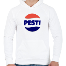 PRINTFASHION PESTI - Férfi kapucnis pulóver - Fehér férfi pulóver, kardigán