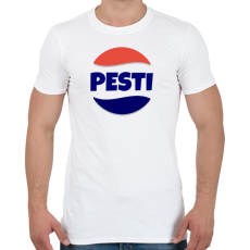 PRINTFASHION PESTI - Férfi póló - Fehér