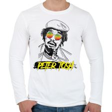 PRINTFASHION Peter Tosh - Reggae - Férfi hosszú ujjú póló - Fehér férfi póló
