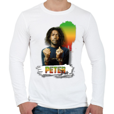 PRINTFASHION Peter Tosh - reggae - Férfi hosszú ujjú póló - Fehér