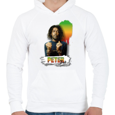 PRINTFASHION Peter Tosh - reggae - Férfi kapucnis pulóver - Fehér férfi pulóver, kardigán