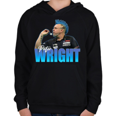PRINTFASHION Peter Wright - Gyerek kapucnis pulóver - Fekete