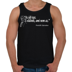 PRINTFASHION Petőfi gondolata az időről - Férfi atléta - Fekete