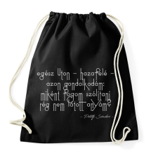 PRINTFASHION Petőfi Sándor - Füstbe ment terv  - Sportzsák, Tornazsák - Fekete tornazsák
