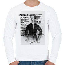 PRINTFASHION Petőfi Sándor-Nemzeti dal - Férfi pulóver - Fehér