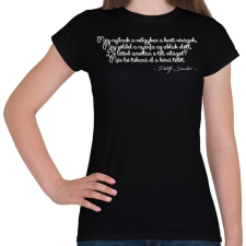 PRINTFASHION Petőfi Sándor - Szeptember végén - Női póló - Fekete női póló