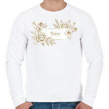 PRINTFASHION Petra - Férfi pulóver - Fehér férfi pulóver, kardigán