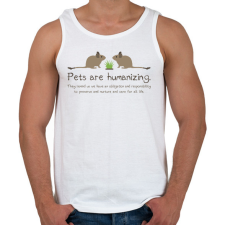 PRINTFASHION Pets are humanizing - Férfi atléta - Fehér atléta, trikó