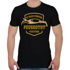 PRINTFASHION Peugeot sofőr - Férfi póló - Fekete