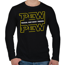 PRINTFASHION Pew Pew beep boop - Férfi hosszú ujjú póló - Fekete férfi póló