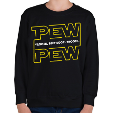PRINTFASHION Pew Pew beep boop - Gyerek pulóver - Fekete