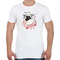 PRINTFASHION Pew pew madafakas hörcsög - Férfi póló - Fehér