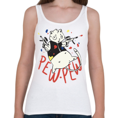 PRINTFASHION Pew pew madafakas hörcsög - Női atléta - Fehér