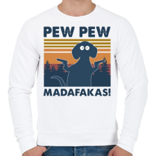 PRINTFASHION Pew pew madafakas kutya - Férfi pulóver - Fehér női pulóver, kardigán