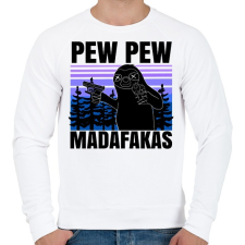 PRINTFASHION Pew Pew Madafakas lajhár - Férfi pulóver - Fehér női pulóver, kardigán
