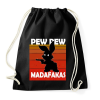 PRINTFASHION Pew pew madafakas nyuszi - Sportzsák, Tornazsák - Fekete