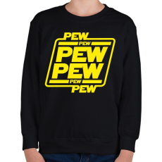 PRINTFASHION Pew pew pew - Gyerek pulóver - Fekete