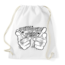 PRINTFASHION Pew pew pew - Sportzsák, Tornazsák - Fehér tornazsák