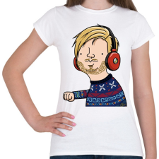 PRINTFASHION pewdiepie - Női póló - Fehér női póló