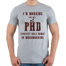 PRINTFASHION PHD - Férfi póló - Sport szürke férfi póló